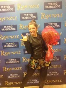 Vanessa al cartellone per la Prima di rapunzel